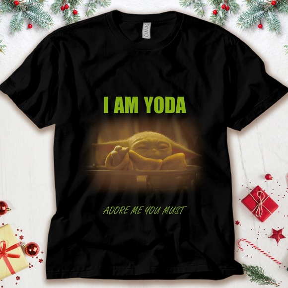 Baby Yoda Star Wars I Am Yoda Adore Me you Must Unisex Adult T-shirt Kid Shirt - Picture 1 of 2